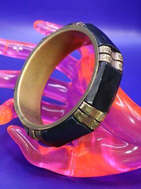 Vintage  Handcrafted African Hexagonal Chunky Bracelet